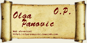 Olga Panović vizit kartica